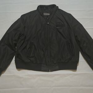 Vintage Member's Only Men's Black Bomber Jacket